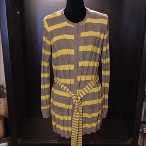 Anthropology Maple brand long belted sweater